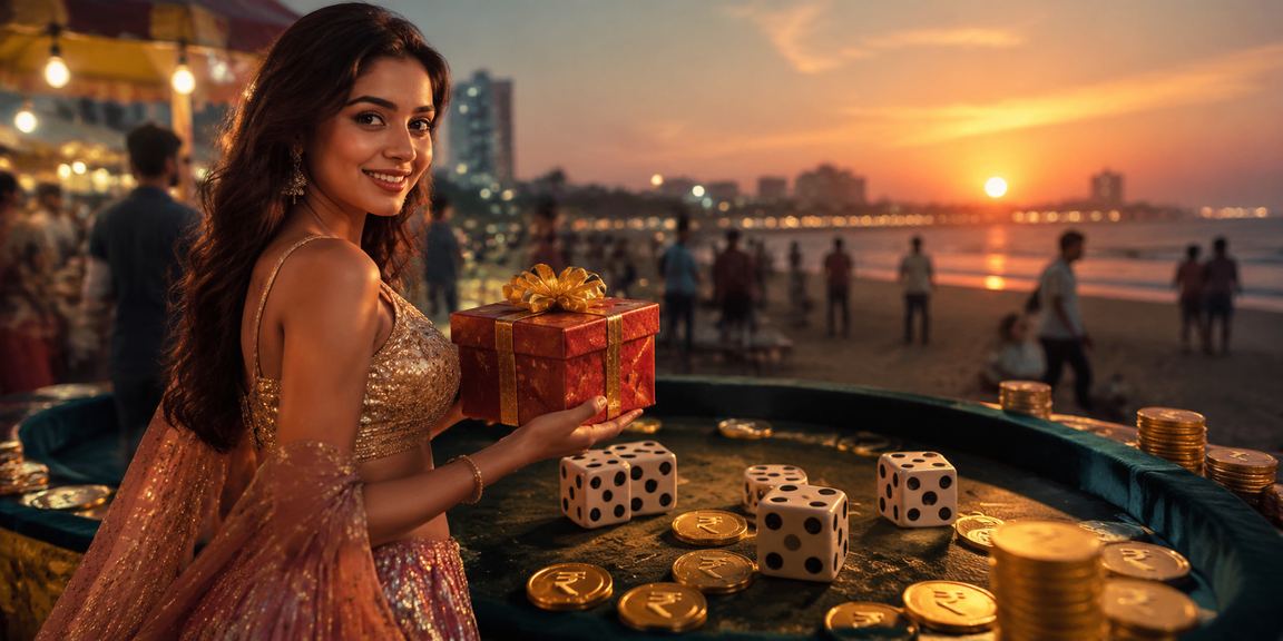 Close-up of Indian rupee notes and dice depicting casino payments in Chennai